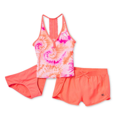 ZeroXposur Big Girls Tie Dye Tankini Set, Color: Conch - JCPenney