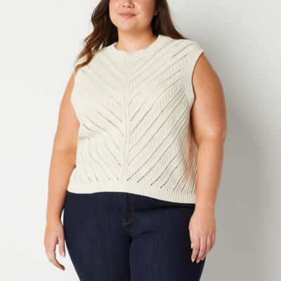 Jcp plus shop size sweaters