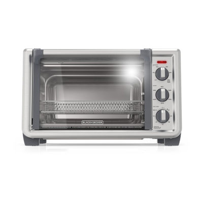Black+Decker Air Fryer Toaster Oven TO6135-1SD, Color: Silver