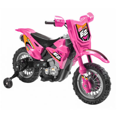 Power wheels dirt bike with hot sale training wheels