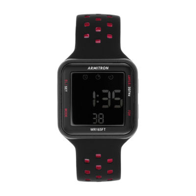 Armitron Pro Sport Mens Digital Black Strap Watch 40 8417brd