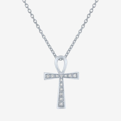 Diamond egyptian cross on sale pendant