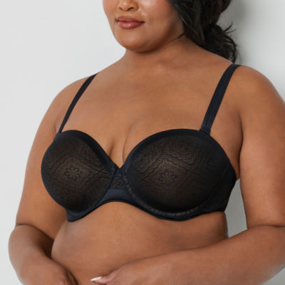 Ambrielle Multiway Pushup Strapless Bra Cream And Black, 43% OFF