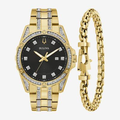 Bulova gold crystal online watch