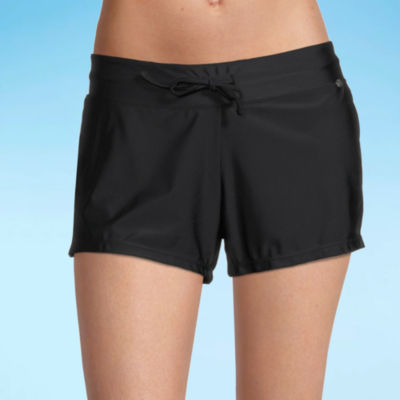 ZeroXposur Womens Quick Dry Swim Shorts, Color: Liquorice - JCPenney