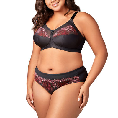 Elila Jacquard Full Coverage Full Support Softcup 1305, Red, 48J :  : Fashion
