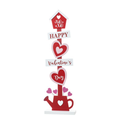 Valentine's Day Heart & Letter Graphic Water Drop Earrings