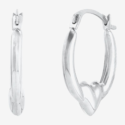 Jcpenney white gold hoop on sale earrings