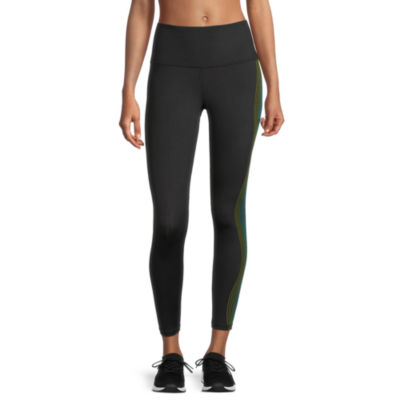 Xersion EverUltra Womens Mid Rise Quick Dry 7/8 Ankle Leggings, Color:  Black Waves - JCPenney