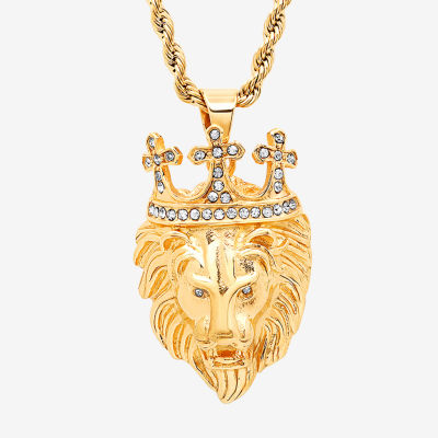 Real gold store lion necklace