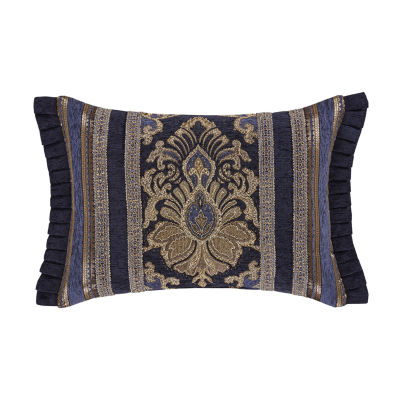 Five Queens Court Woodstock Rectangular Throw Pillow Color: Indigo