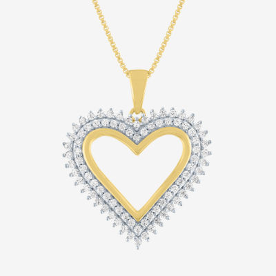 Diamond Heart Pendant 18 Necklace (1/2 Ct. t.w.) - Gold