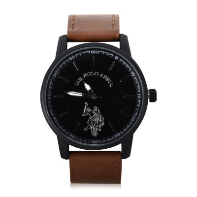 Us polo assn watches leather strap sale