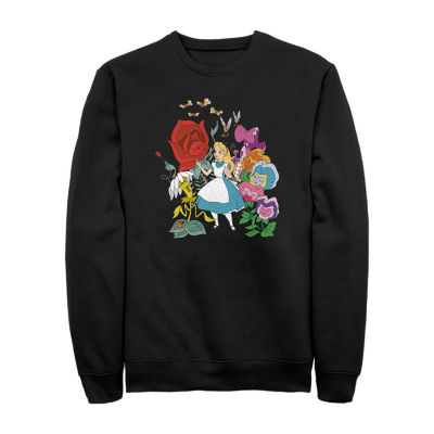 Mens Crew Neck Long Sleeve Alice in Wonderland Sweatshirt