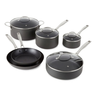 Calphalon® Classic 10-pc. Hard-Anodized Nonstick Cookware Set 1943338,  Color: Hard Anodized - JCPenney