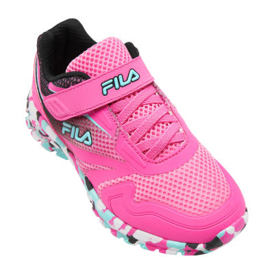 Fila Galaxia 4 Little Girls Running Shoes, Color: Pink Blue Black JCPenney