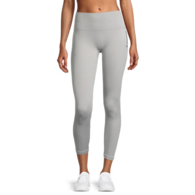 Sports Illustrated Womens High Rise Moisture Wicking 7/8 Ankle Leggings,  Color: White Net Print - JCPenney