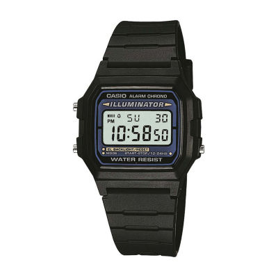 Casio® Illuminator Mens Square Black Resin Strap Digital