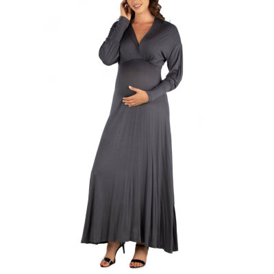 24seven Comfort Apparel Plus Long Sleeve Maxi Dress - JCPenney