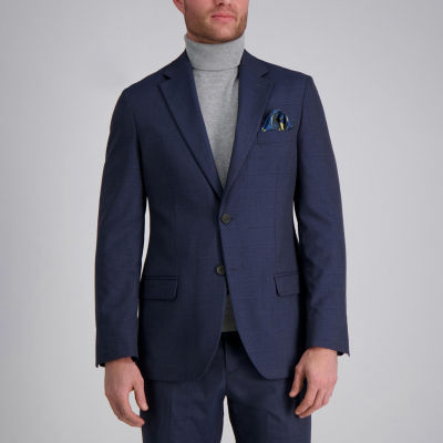 Haggar Mens Stretch Fabric Classic Fit Suit Jacket, Color: Blue Heather -  JCPenney