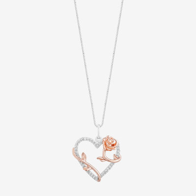 Rose gold necklace on sale jcpenney