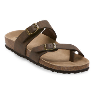 Arizona Jean Co Fairhaven Womens Adjustable Strap Footbed Sandals