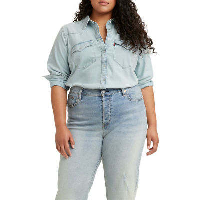 jcpenney womens denim shirt