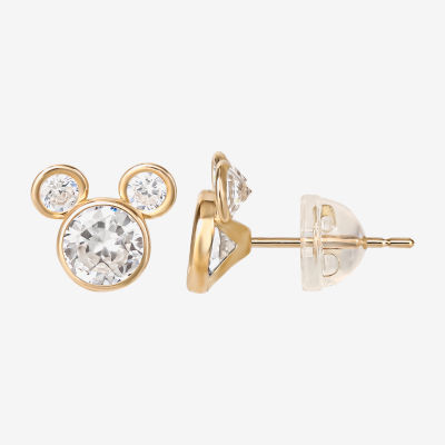 Mickey mouse cubic deals zirconia earrings