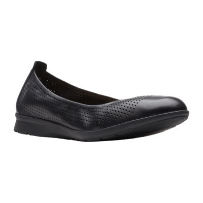 Clarks Womens Jenette Ease Slip-On Shoe, Color: Black JCPenney