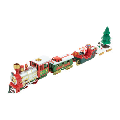 Northlight 31pc Battery Operated Lighted And Animated Tree Train Set With Sound Christmas Tabletop Decor