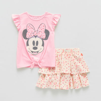 Toddler Girls 2-pc. Minnie Mouse Skirt Set, Color: Almond Blossom - JCPenney