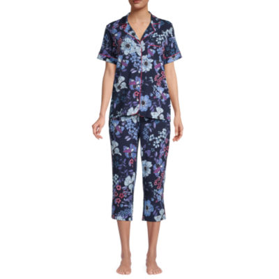 Liz Claiborne Womens 2-pc. Short Sleeve Capri Pajama Set - JCPenney