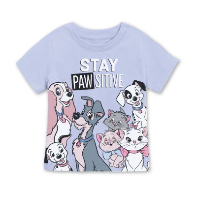 Disney 101 Dalmatians Stay PAWSOME - Short Sleeve Cotton T-Shirt for Adults  - Customized-Athletic Heather