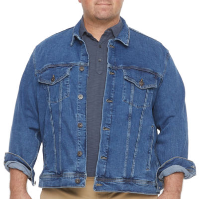 mutual weave Trucker Mens Denim Big and Tall Jacket Color Medium Eco Stone JCPenney