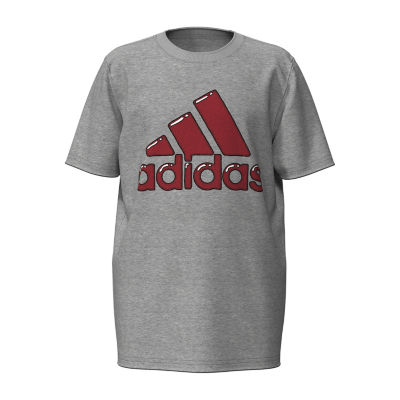 Opiaat punch kapsel adidas Big Boys Crew Neck Short Sleeve Graphic T-Shirt, Color: Med Grey  Heather - JCPenney