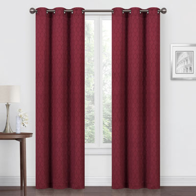 Regal Home Hadley Jacquard Embellished Light-Filtering Grommet Top Set of 2  Curtain Panel, Color: Beige - JCPenney