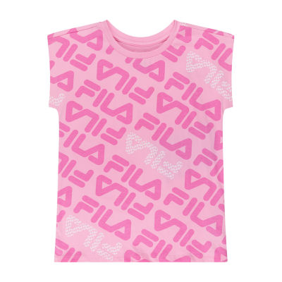 Round T shirt Kids Pink