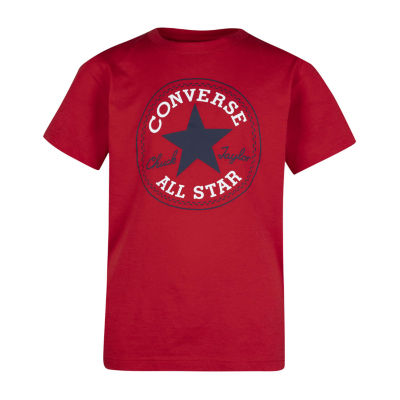 Converse Big Boys Crew Neck Short Sleeve Graphic T-Shirt, Color: University  Red - JCPenney