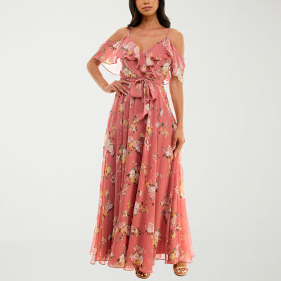 Premier amour off the 2024 shoulder floral maxi dress