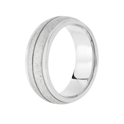 Mens 8MM Cobalt Wedding Band