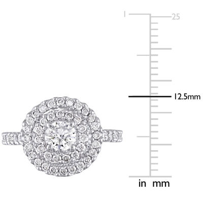 Womens 1 CT. T.W. Mined White Diamond 14K Gold Round Engagement Ring