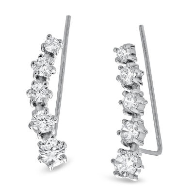 Womens Cubic Zirconia Sterling Silver Ball 3 Pair Earring Set