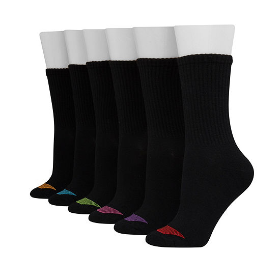 Hanes Ultimate Soft And Lightweight 6 Pair Crew Socks Womens, Color ...
