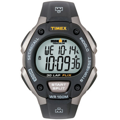 Timex® Ironman Mens Black Digital Chronograph Watch 5E901