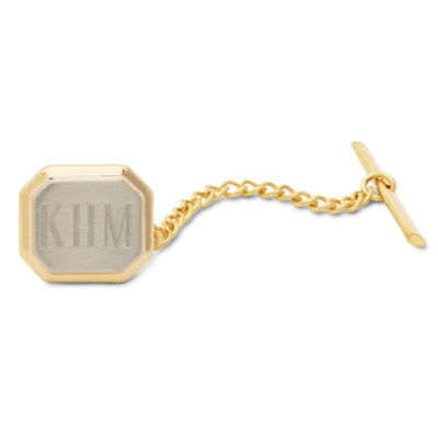 Engravable 2-Tone 22K Tie Tack