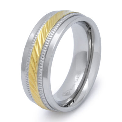 8mm Matte Black Stainless Steel Men's Wedding Band Ring - Comfort Fit, Sizes 7-15 - View #5