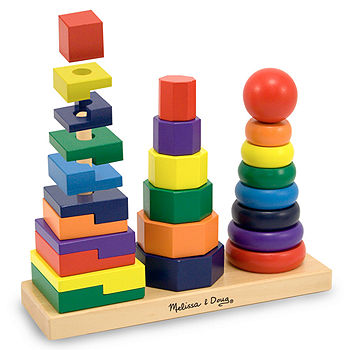 Melissa & Doug Geometric Stacking Toy, Color: Multi - JCPenney