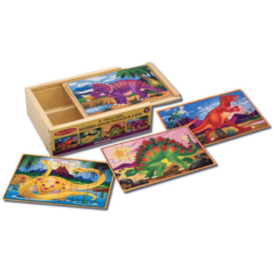 Melissa & Doug Dinosaur Puzzles In A Box Puzzle