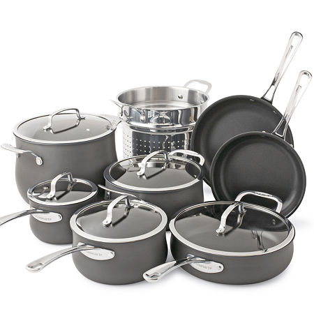 Cuisinart Contour Hard-Anodized 13-pc. Cookware Set, One Size, Black