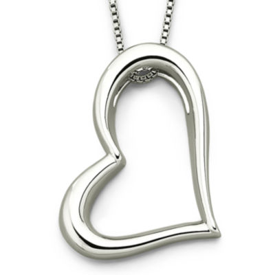 Sterling Silver Heart Pendant Necklace